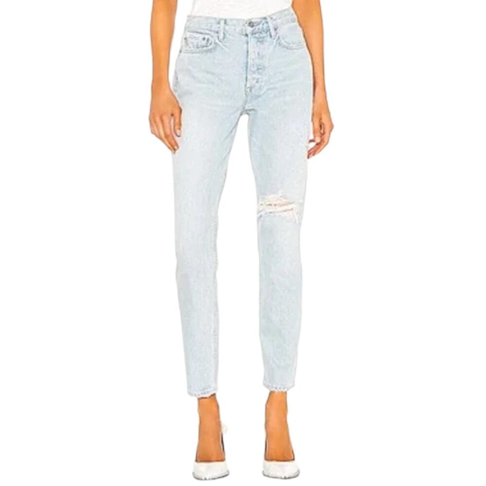 GRLFRND Button Fly High Rise Skinny Karolina Jeans In Out Of Love Size 28